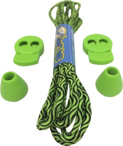Neon Green Black Lock Laces