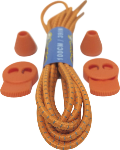 Neon Orange Reflective Lock Laces