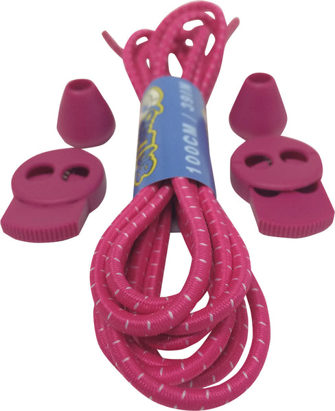 Neon Pink White Lock Laces