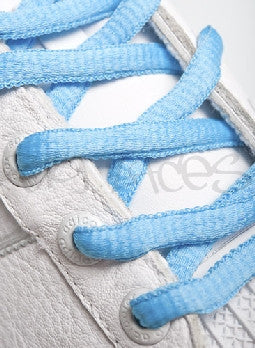 Azure Blue Oval Shoelaces