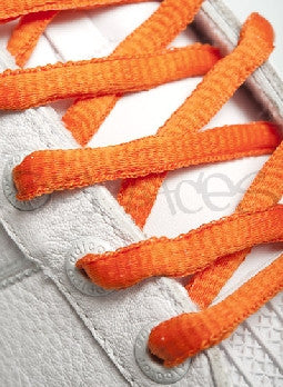 Burnt Orange Oval Shoelaces