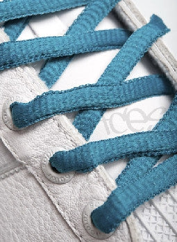 Teal Oval Shoelaces