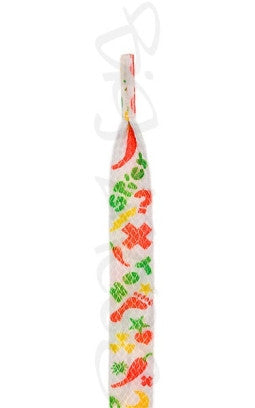 Flat Spicy Hot Pattern Shoelaces