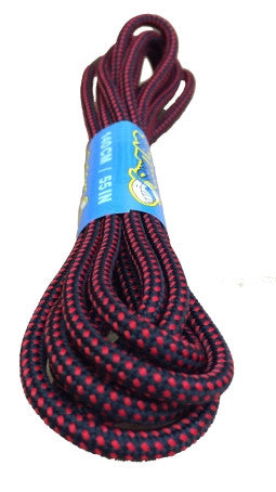 Round Black Red Pinpoint Bootlaces