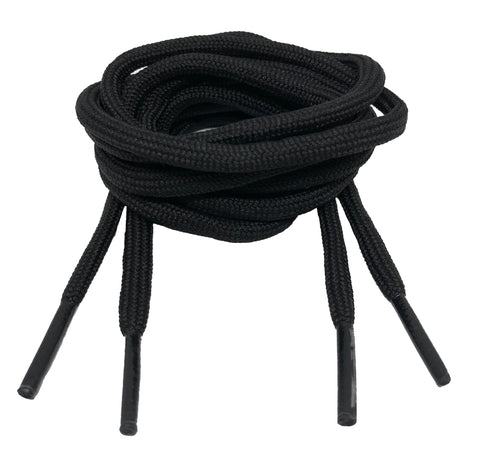 Round Black Shoelaces