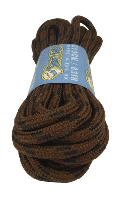 Round Brown and Black Fleck Bootlaces