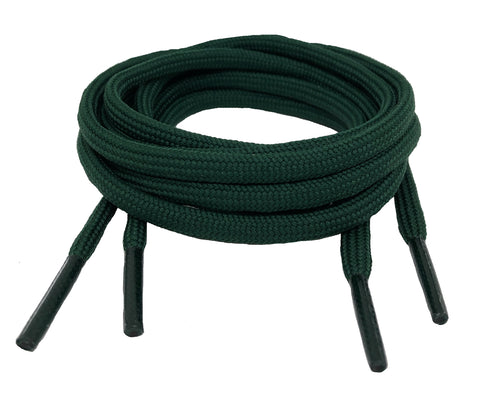 Round Forest Green Shoelaces - 5mm wide