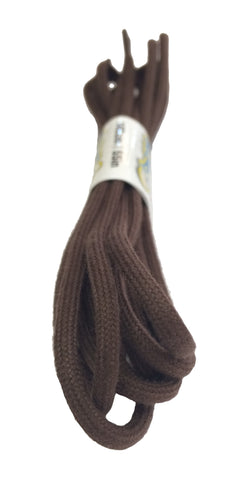 Round Brown Cotton Shoe Boot Laces