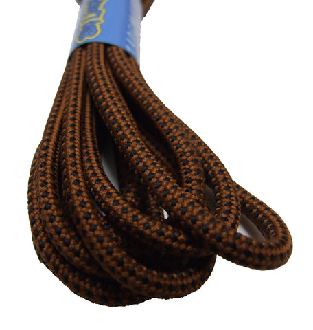 Round Dark Brown and Black Pinpoint Bootlaces