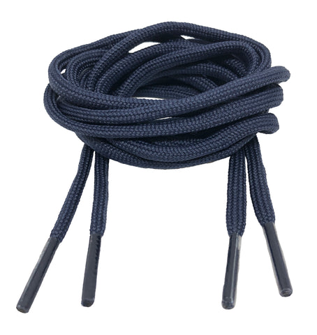 Round Navy Blue Shoelaces