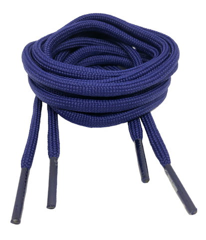 Round French Navy Blue Shoelaces
