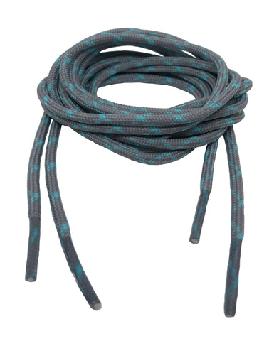 Round Grey and Blue Bootlaces