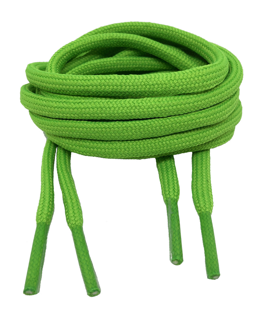 Round Neon Green Shoelaces