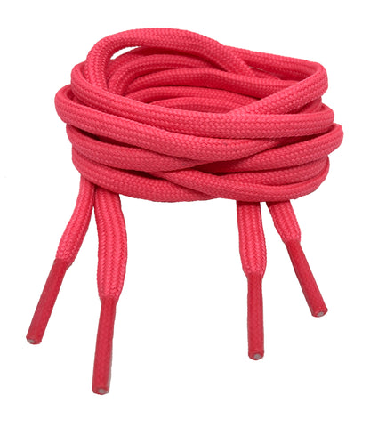 Round Neon Pink Shoelaces