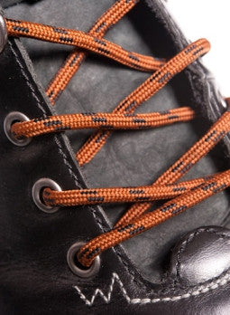 Round Nutmeg Brown and Black Bootlaces