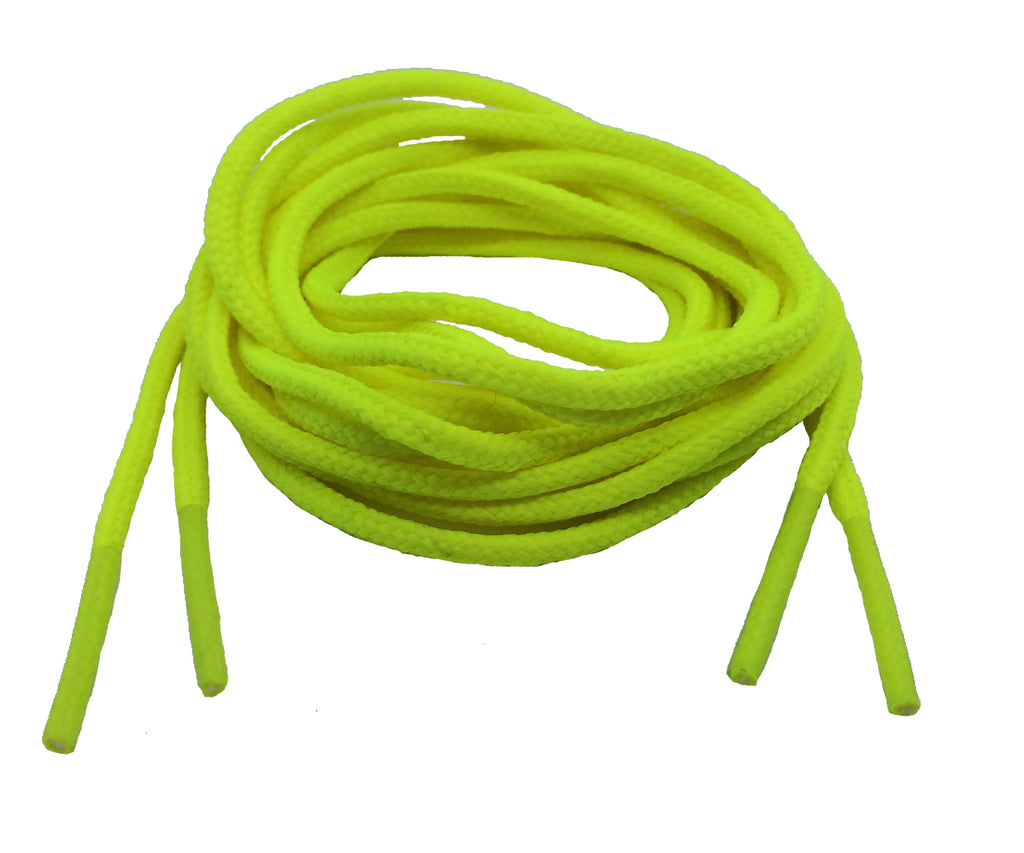 Round Neon Yellow Shoelaces