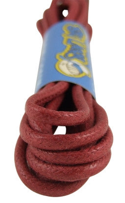 Round Waxed Burgundy Cotton Shoe Boot Laces