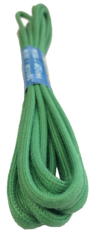 Round Waxed Green Cotton Shoe Laces