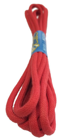 Round Waxed Red Cotton Shoe Laces