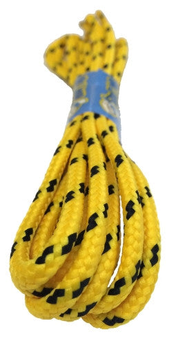 Round Yellow and Black Bootlaces