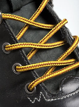 Round Yellow and Brown Bootlaces