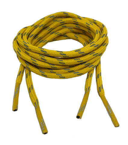 Round Yellow Reflective Bootlaces