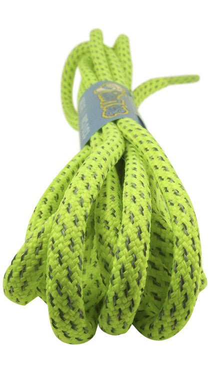 Yellow Rope Laces Rope Style Round Reflective Neon Yellow Laces - 5mm wide – Big Laces