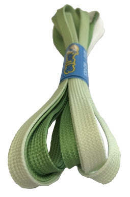 Flat Green Tie Dye Shoelaces