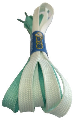 Flat Light Green Tie Dye Shoelaces