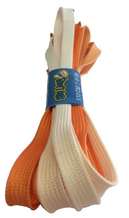 Flat Orange Tie Dye Shoelaces