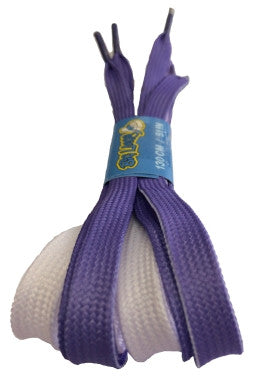 Flat Purple Tie Dye Shoelaces