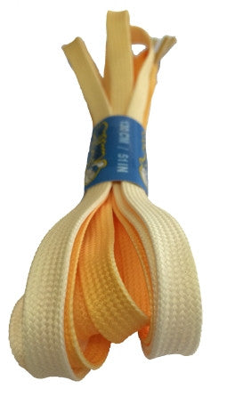 Flat Yellow Tie Dye Shoelaces