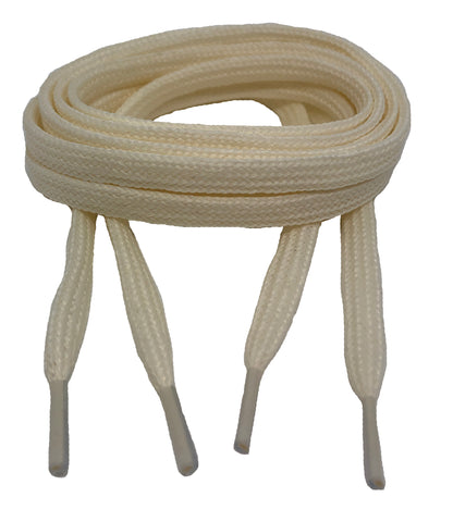 Flat Cream Shoelaces - 7mm wide