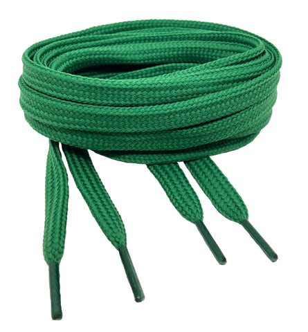 Flat Green Shoelaces