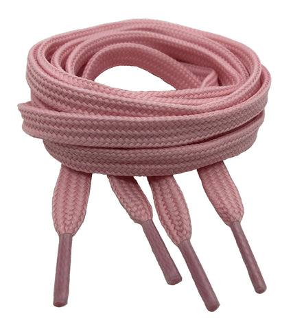 Flat Baby Pink Shoelaces 10mm wide
