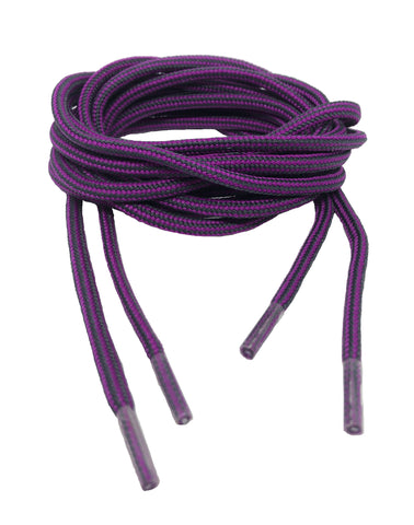 Round Strong Shoelaces/Bootlaces Purple Charcoal - 4mm wide