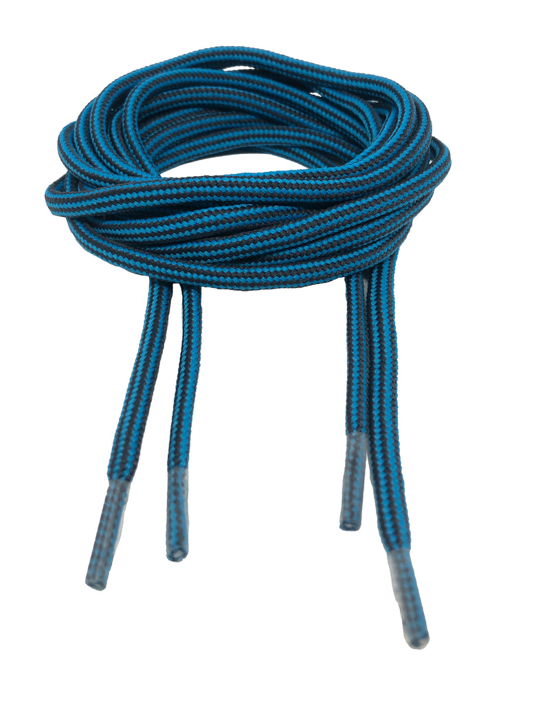 Round Strong Shoelaces/Bootlaces Blue Charcoal - 4mm wide