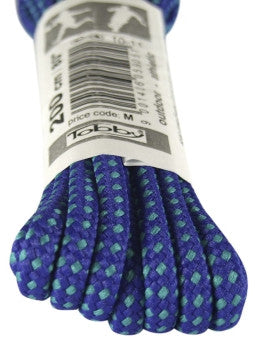 Strong Round Blue and Turquoise Walking Boot Laces
