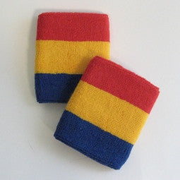 Red Yellow and Blue Sports Quality Wristbands