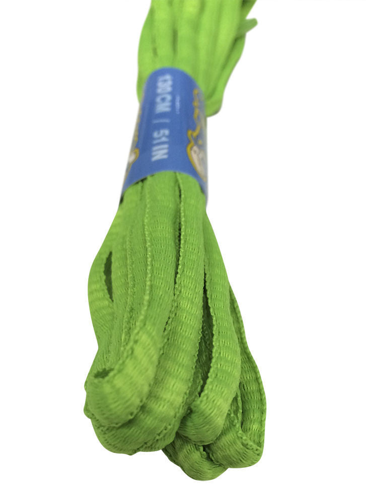 Neon Green Oval Running Shoe Shoelaces