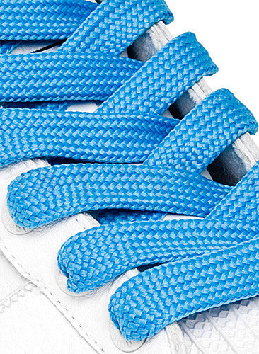 Fat Blue Shoelaces - 13mm wide