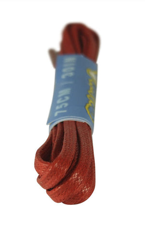 Flat Waxed Red Cotton Shoe Boot Laces