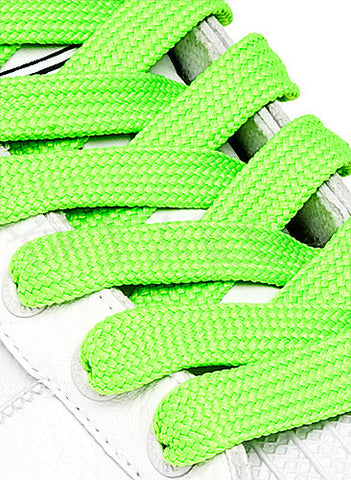 Fat Neon Green Shoelaces - 13mm wide