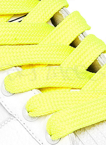 Fat Neon Yellow Shoelaces - 13mm wide