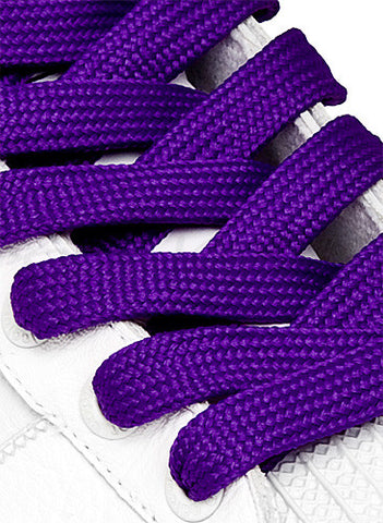 Fat Purple Shoelaces - 13mm wide