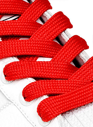 Fat Red Shoelaces - 13mm wide