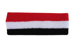 Black White and Red Sports Quality Headband