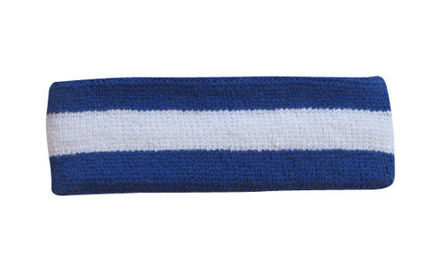 Blue and White Sports Quality Headband