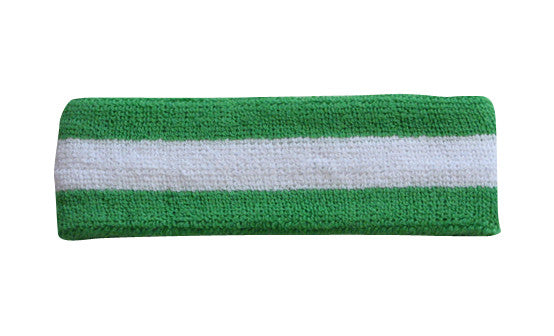 Bright and Green White Sports Quality Headband