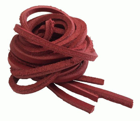 Red Leather Shoelaces